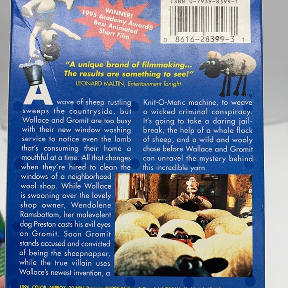 VHS TAPES lot of 2 WALLACE & GROMIT: “THE WRONG TROUSERS” and “A CLOSE SHAVE - Picture 8 of 8